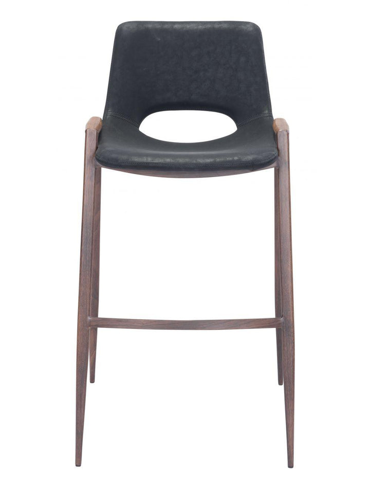 SwayLiving Desi Bar Chair (Set of 2) Black & Walnut BAR STOOLS + COUNTER STOOLS