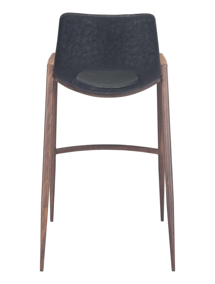 SwayLiving Desi Bar Chair (Set of 2) Black & Walnut BAR STOOLS + COUNTER STOOLS