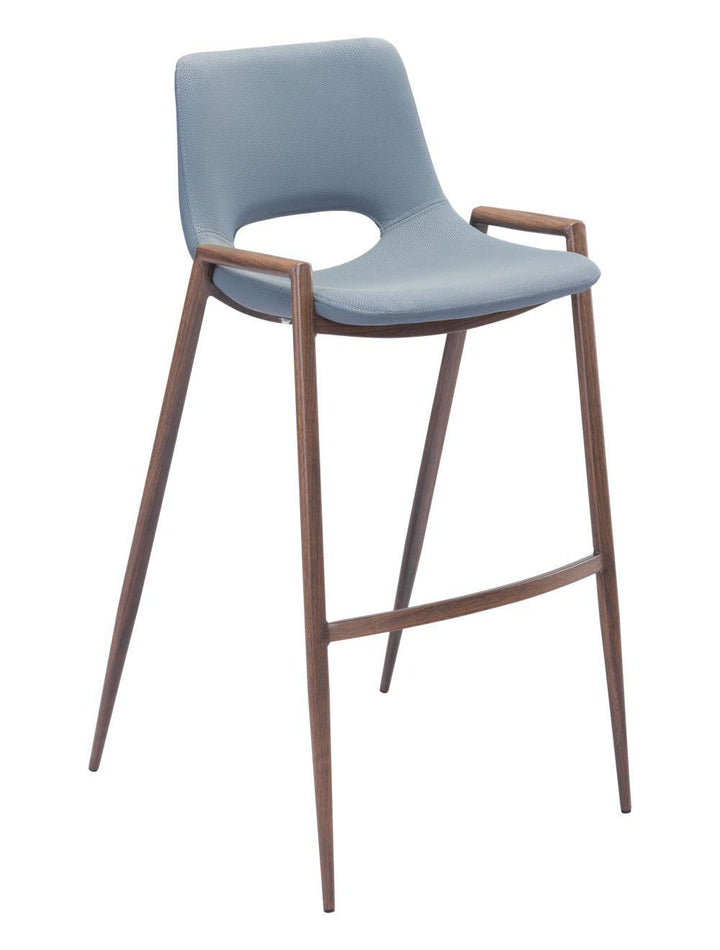 SwayLiving Desi Bar Chair (Set of 2) Gray & Walnut BAR STOOLS + COUNTER STOOLS