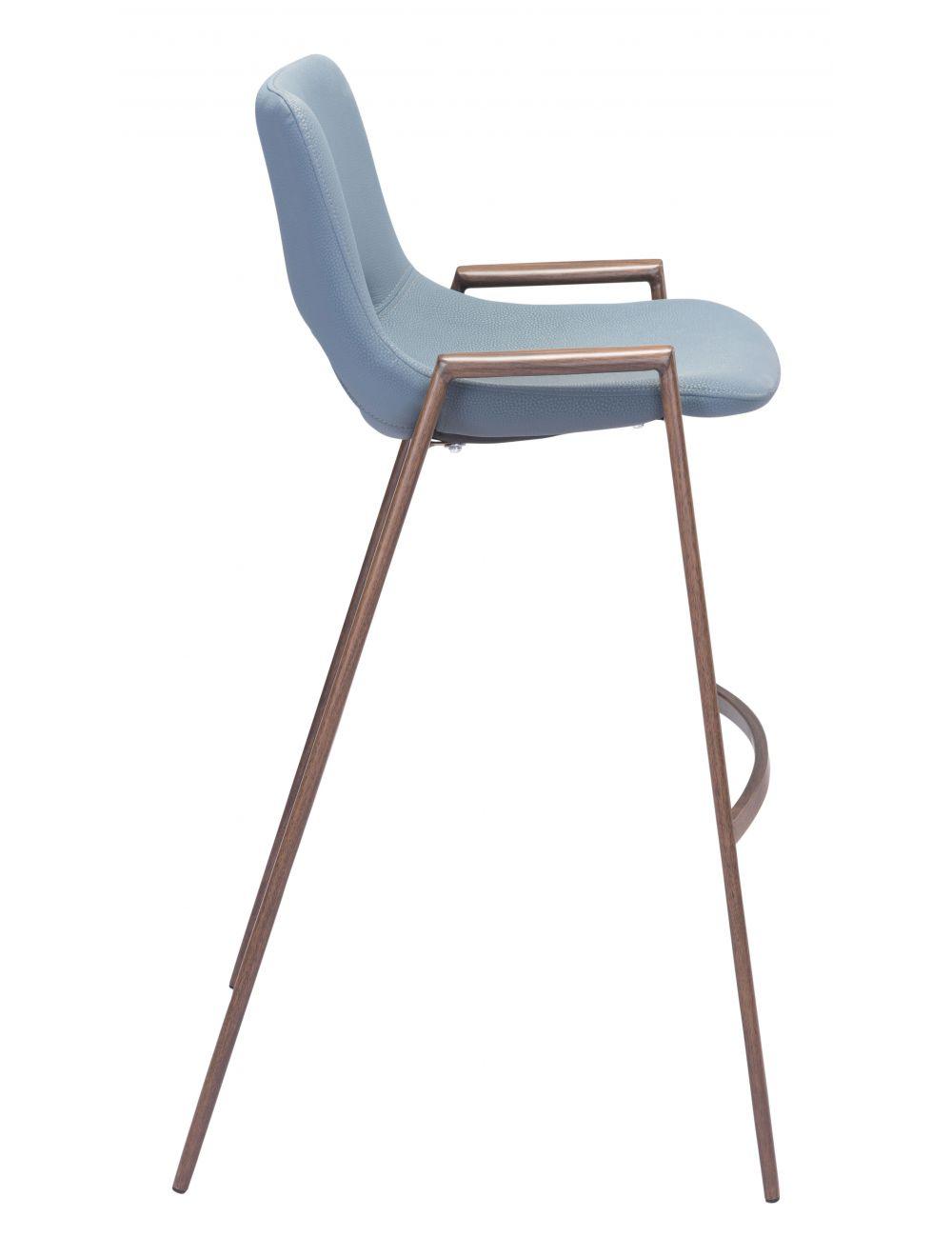 SwayLiving Desi Bar Chair (Set of 2) Gray & Walnut BAR STOOLS + COUNTER STOOLS