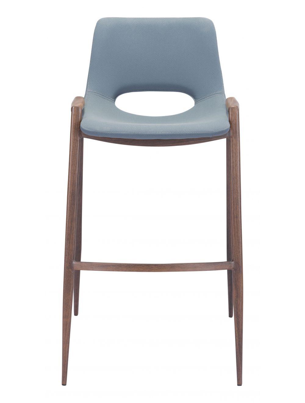 SwayLiving Desi Bar Chair (Set of 2) Gray & Walnut BAR STOOLS + COUNTER STOOLS