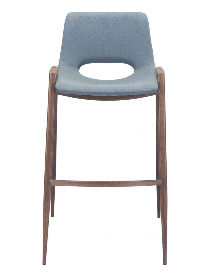 SwayLiving Desi Bar Chair (Set of 2) Gray & Walnut BAR STOOLS + COUNTER STOOLS