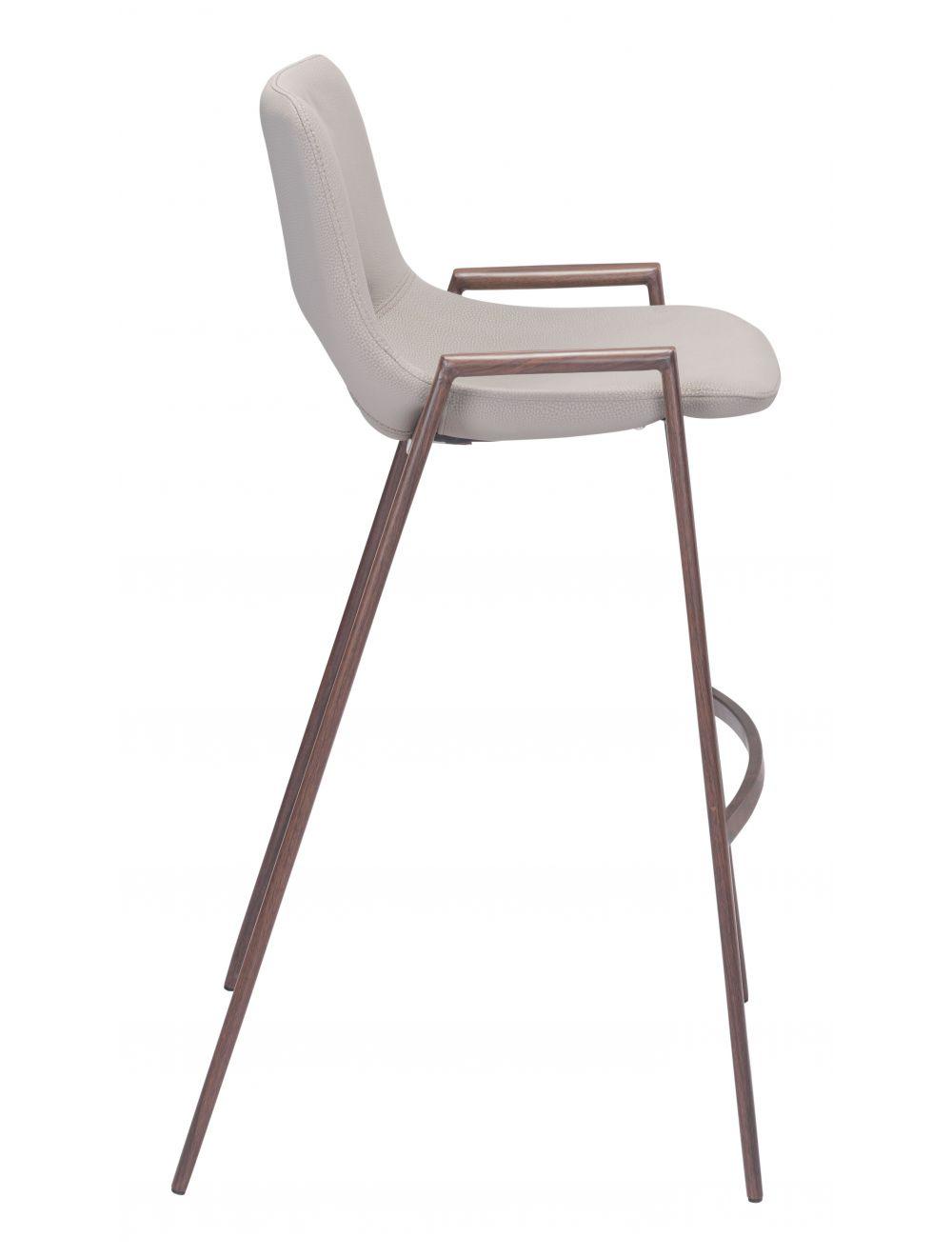 SwayLiving Desi Bar Chair (Set of 2) Beige & Walnut BAR STOOLS + COUNTER STOOLS