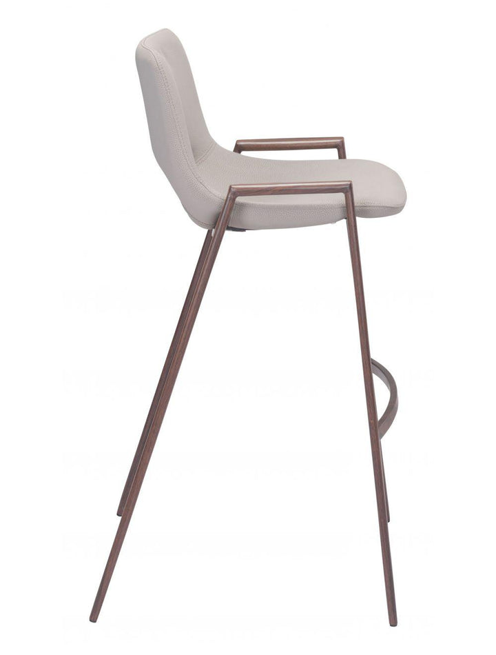 SwayLiving Desi Bar Chair (Set of 2) Beige & Walnut BAR STOOLS + COUNTER STOOLS
