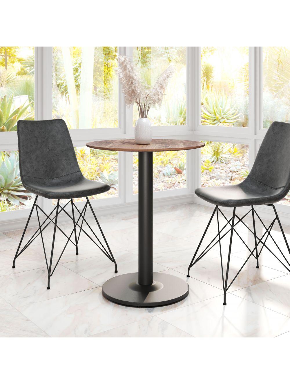 SwayLiving Alto Bistro Table Brown & Black DINING TABLES
