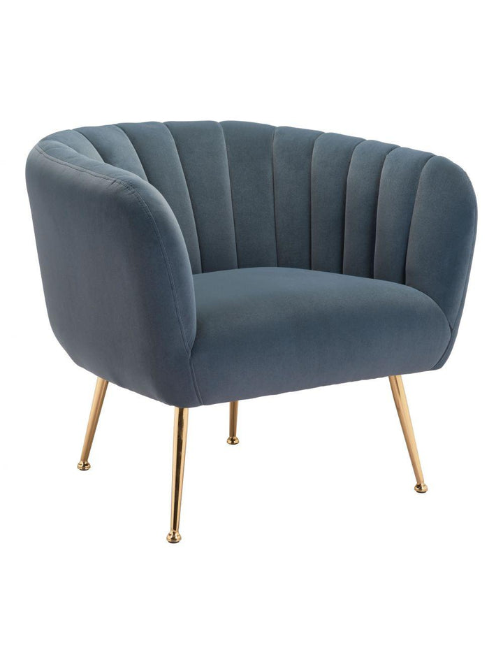 SwayLiving Deco Accent Chair Gray & Gold ACCENT + LOUNGE CHAIRS