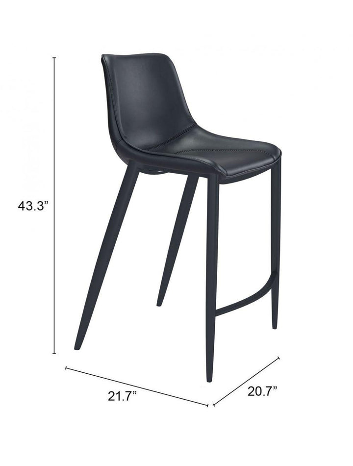 SwayLiving Magnus Bar Chair (Set of 2) Black BAR STOOLS + COUNTER STOOLS