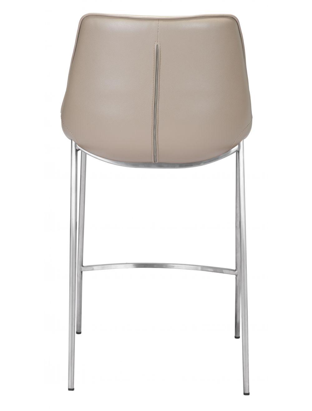 SwayLiving Magnus Counter Chair (Set of 2) Gray & Silver BAR STOOLS + COUNTER STOOLS