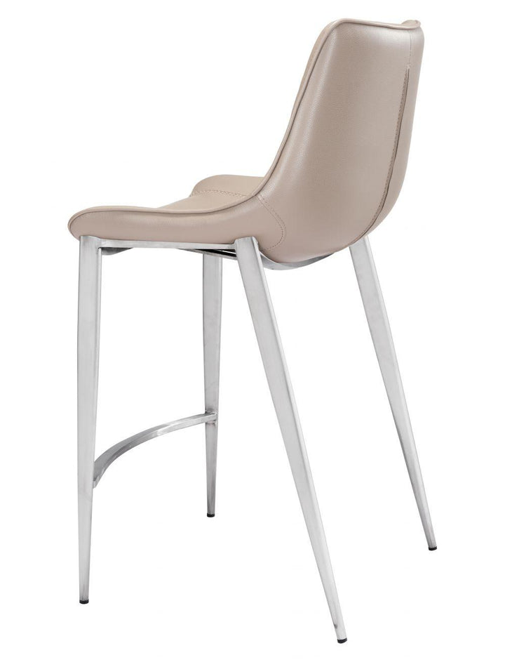 SwayLiving Magnus Counter Chair (Set of 2) Gray & Silver BAR STOOLS + COUNTER STOOLS