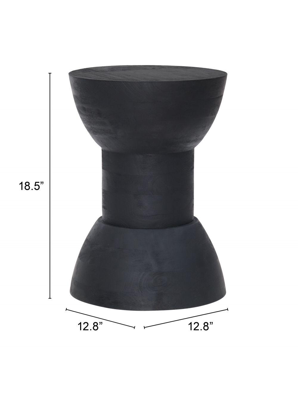 SwayLiving Wisdom Table Stool Black OTTOMANS, POUFS, + STOOLS