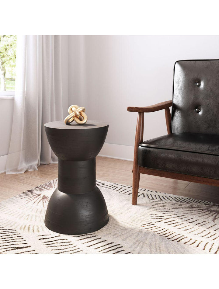 SwayLiving Wisdom Table Stool Black OTTOMANS, POUFS, + STOOLS