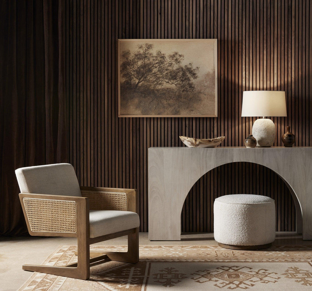 Sinclair Round Ottoman - SwayLiving