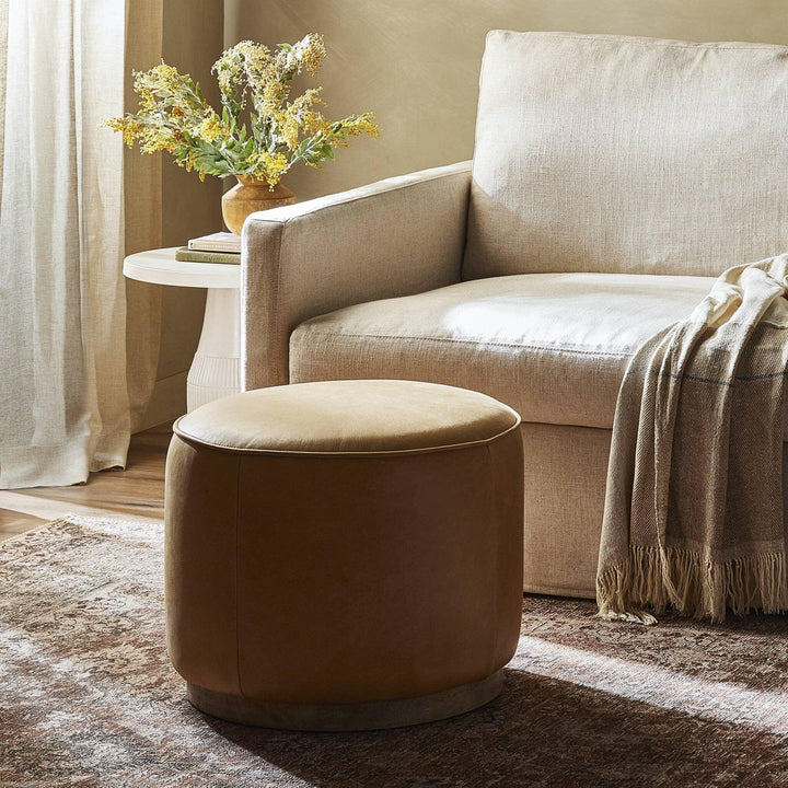 Sinclair Round Ottoman - SwayLiving