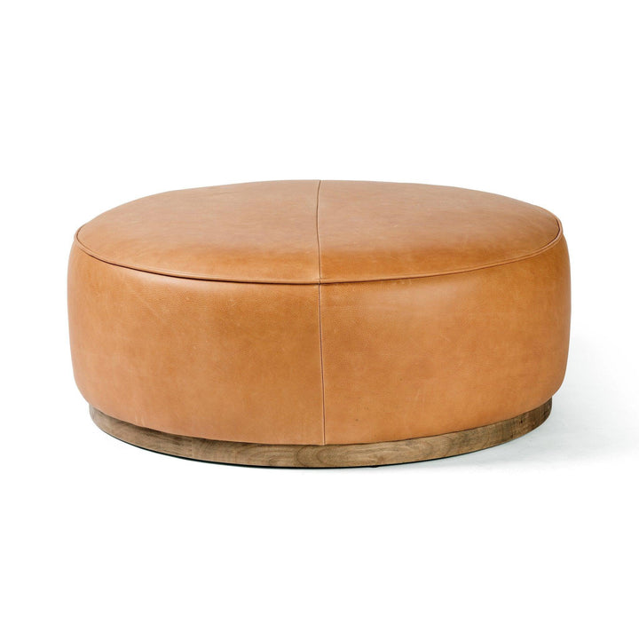Sinclair Large Round Ottoman - SwayLiving