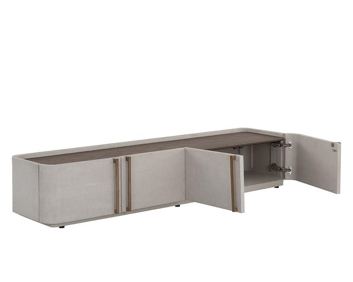 SwayLiving Jamille Media Console And Cabinet MEDIA + TV STANDS