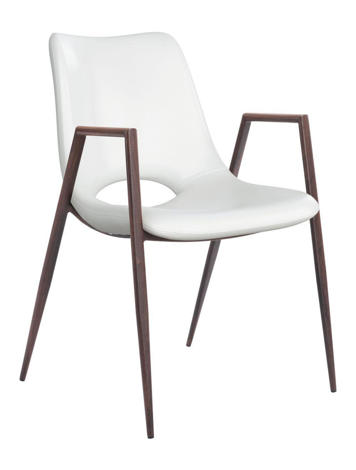 SwayLiving Desi Dining Chair (Set of 2) White & Walnut DINING CHAIRS