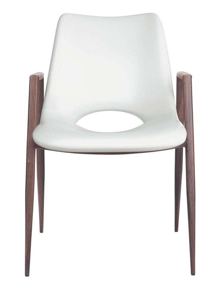SwayLiving Desi Dining Chair (Set of 2) White & Walnut DINING CHAIRS