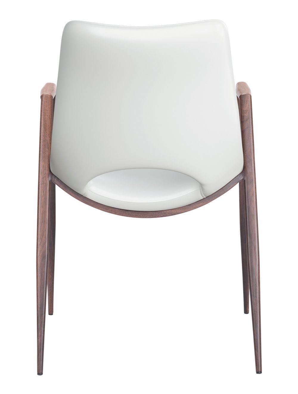 SwayLiving Desi Dining Chair (Set of 2) White & Walnut DINING CHAIRS