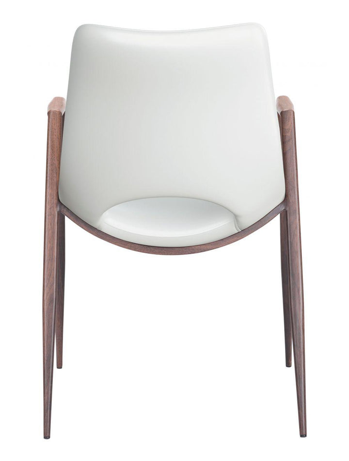 SwayLiving Desi Dining Chair (Set of 2) White & Walnut DINING CHAIRS