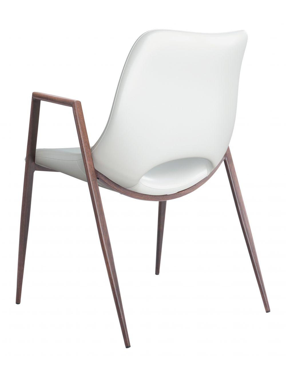 SwayLiving Desi Dining Chair (Set of 2) White & Walnut DINING CHAIRS