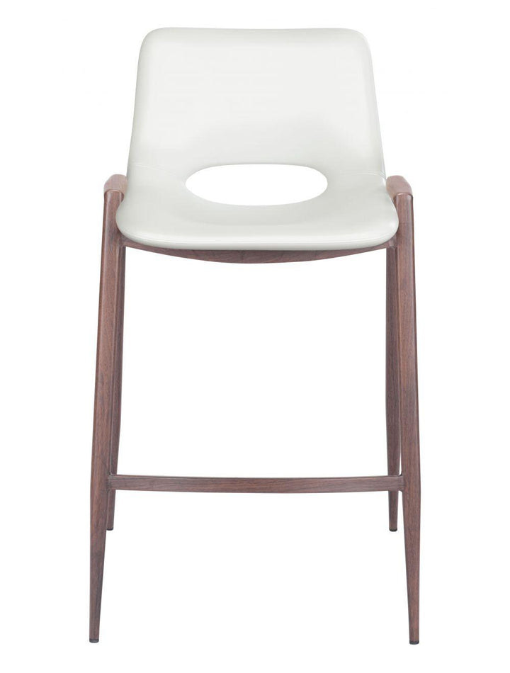 SwayLiving Desi Counter Chair (Set of 2) White & Walnut BAR STOOLS + COUNTER STOOLS