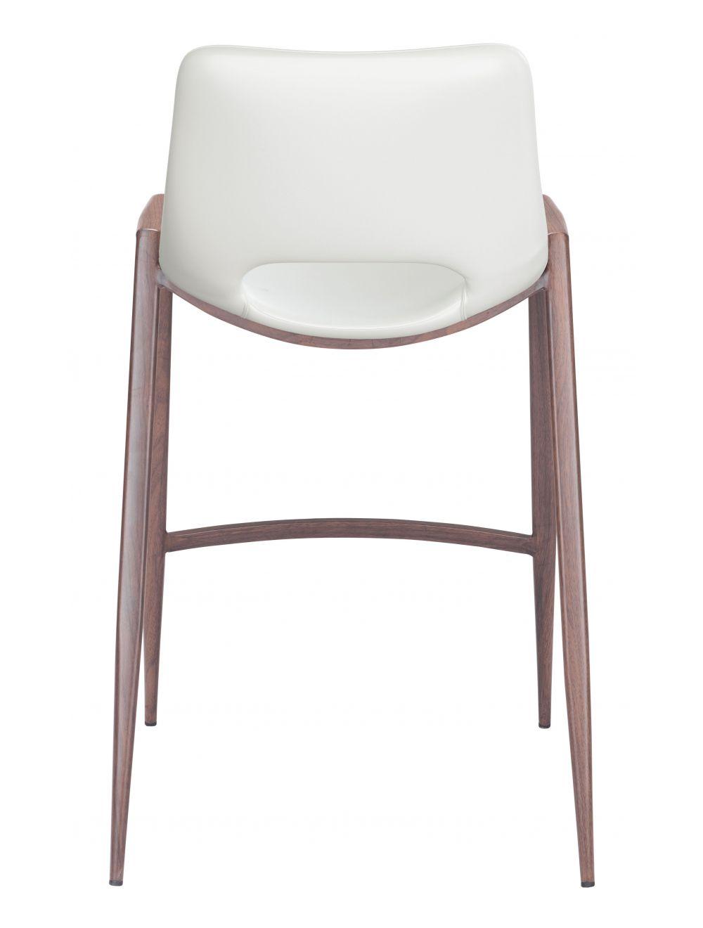 SwayLiving Desi Counter Chair (Set of 2) White & Walnut BAR STOOLS + COUNTER STOOLS