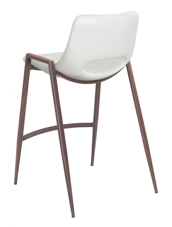 SwayLiving Desi Counter Chair (Set of 2) White & Walnut BAR STOOLS + COUNTER STOOLS