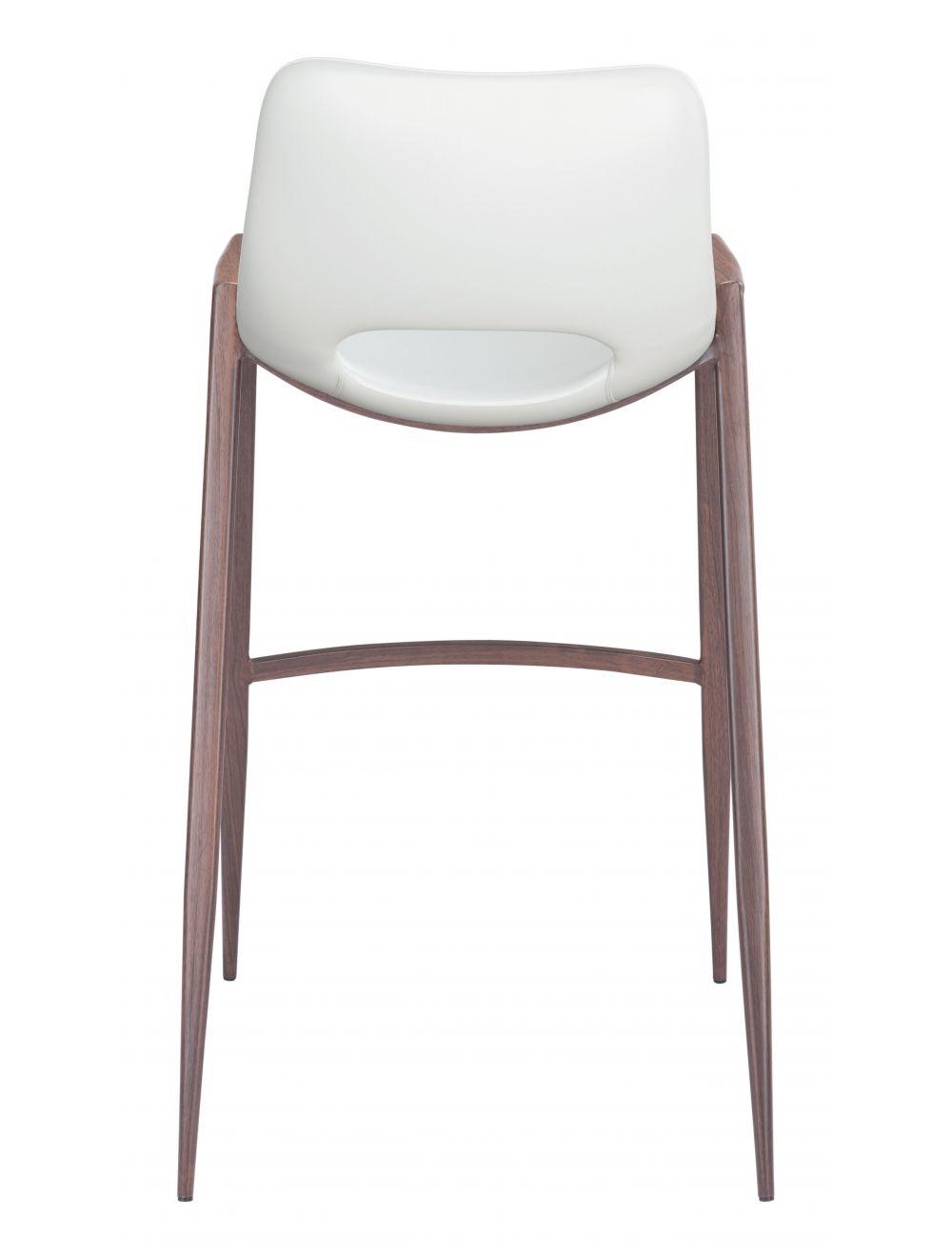 SwayLiving Desi Bar Chair (Set of 2) White & Walnut BAR STOOLS + COUNTER STOOLS