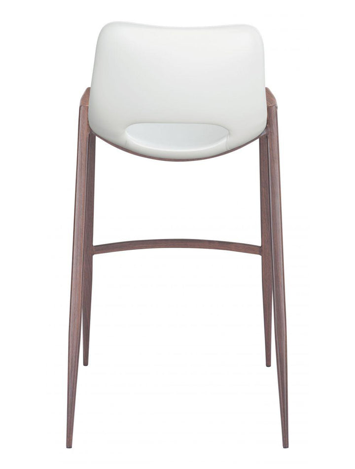 SwayLiving Desi Bar Chair (Set of 2) White & Walnut BAR STOOLS + COUNTER STOOLS