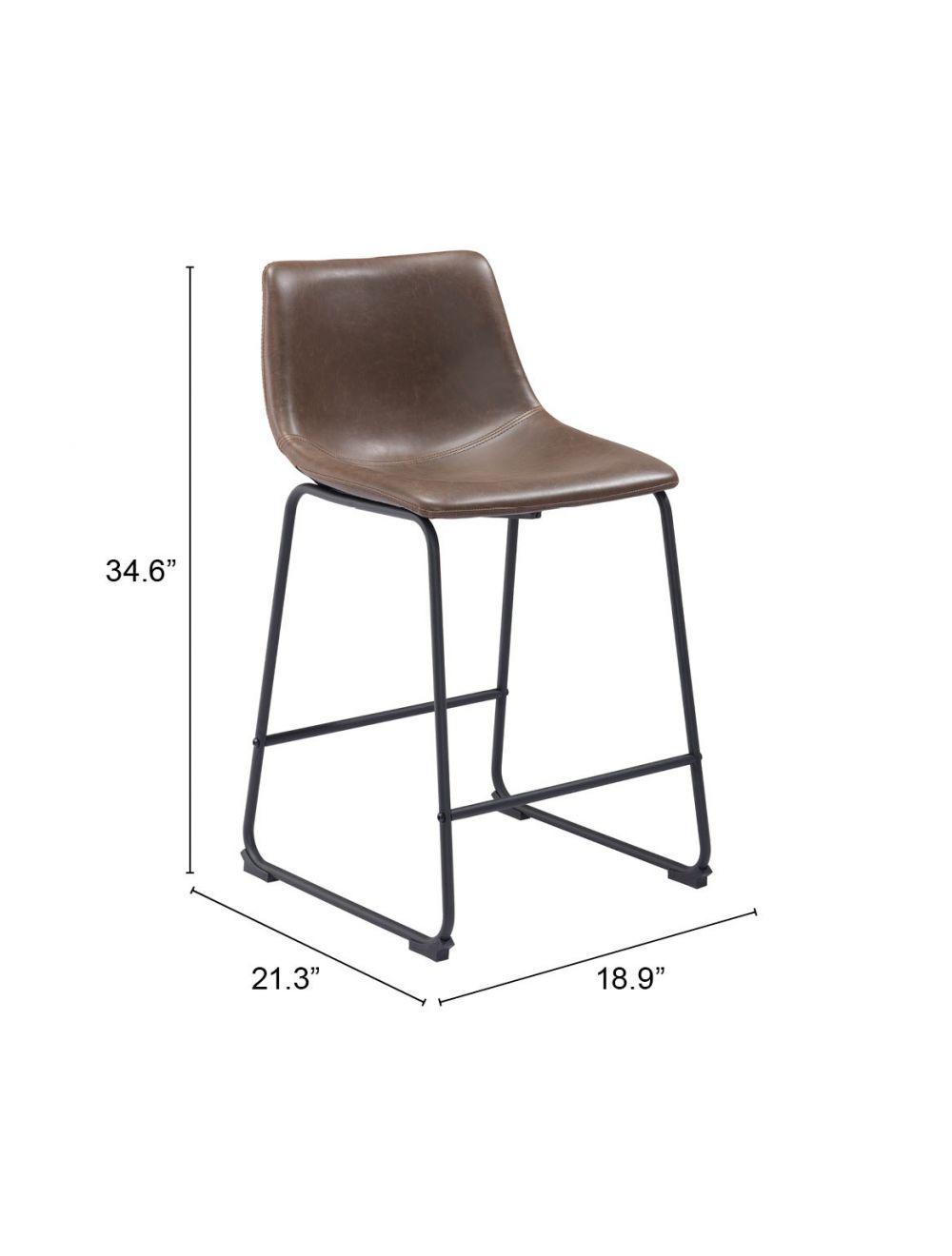 SwayLiving Smart Counter Chair (Set of 2) Vintage Espresso BAR STOOLS + COUNTER STOOLS
