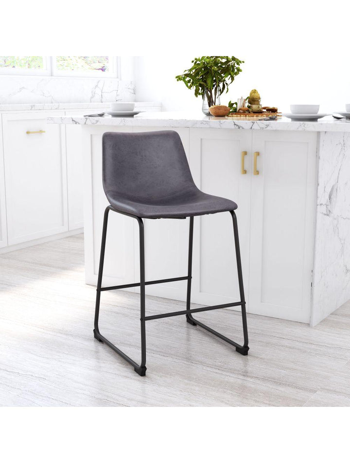 SwayLiving Smart Counter Chair (Set of 2) Charcoal BAR STOOLS + COUNTER STOOLS