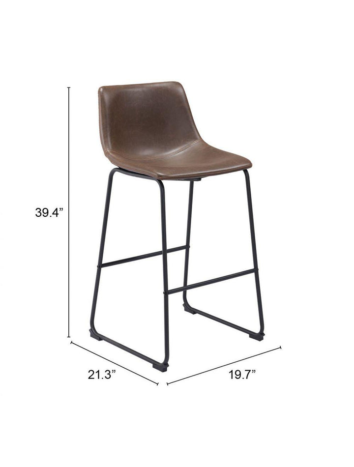 SwayLiving Smart Bar Chair (Set of 2) Vintage Espresso BAR STOOLS + COUNTER STOOLS