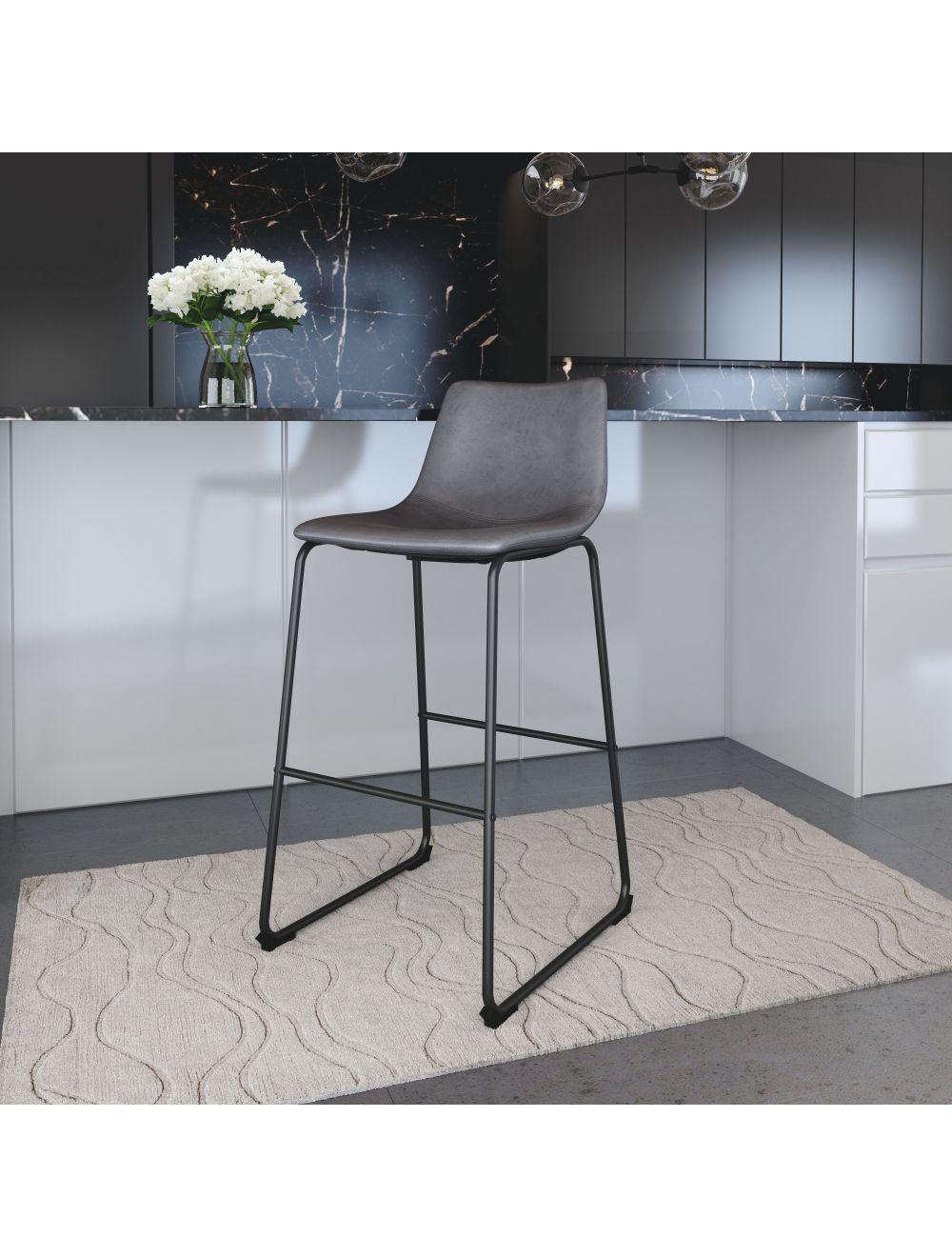 SwayLiving Smart Bar Chair (Set of 2) Charcoal BAR STOOLS + COUNTER STOOLS