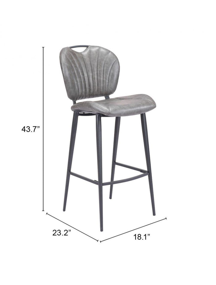 SwayLiving Terrence Bar Chair Vintage Gray BAR STOOLS + COUNTER STOOLS