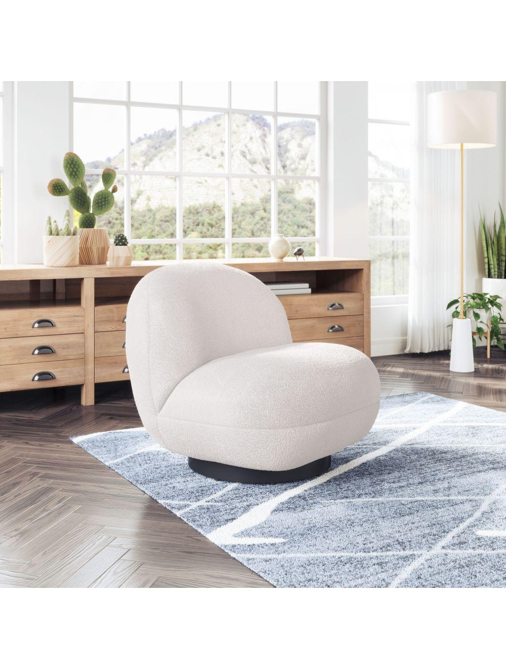 SwayLiving Myanmar Accent Chair Cream ACCENT + LOUNGE CHAIRS