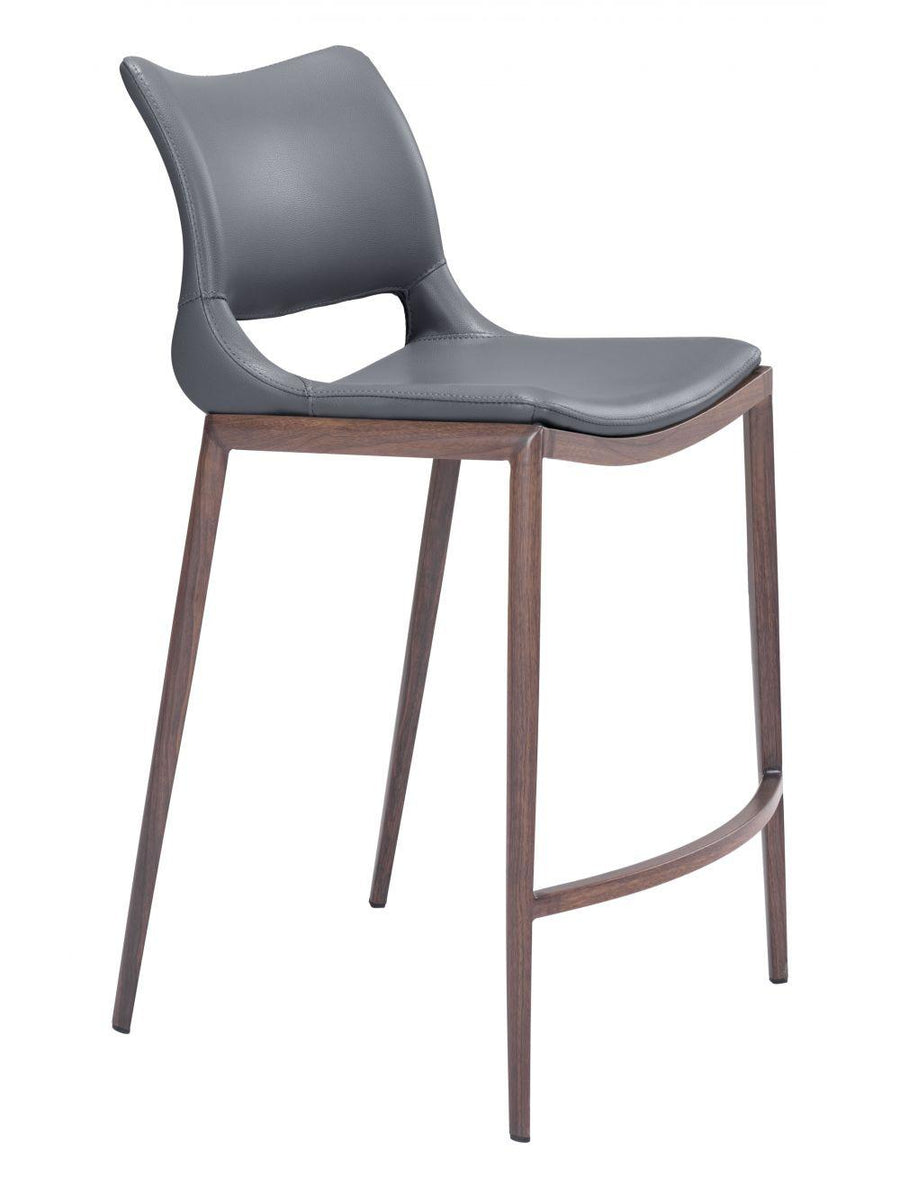SwayLiving Ace Counter Chair (Set of 2) Dark Gray & Walnut BAR STOOLS + COUNTER STOOLS