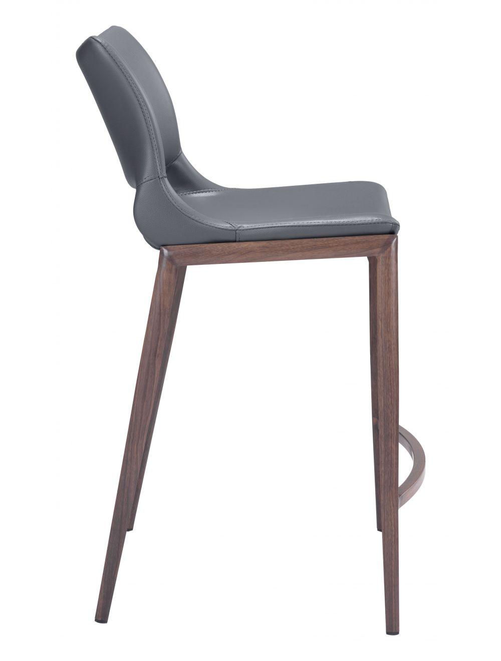 SwayLiving Ace Counter Chair (Set of 2) Dark Gray & Walnut BAR STOOLS + COUNTER STOOLS