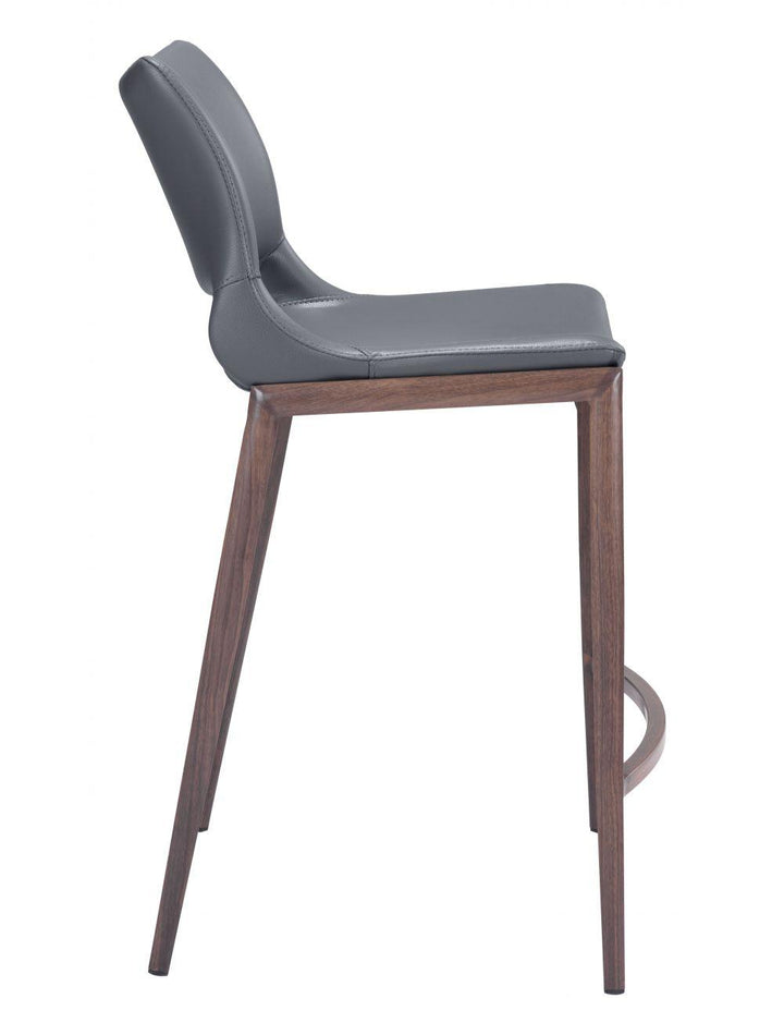 SwayLiving Ace Counter Chair (Set of 2) Dark Gray & Walnut BAR STOOLS + COUNTER STOOLS