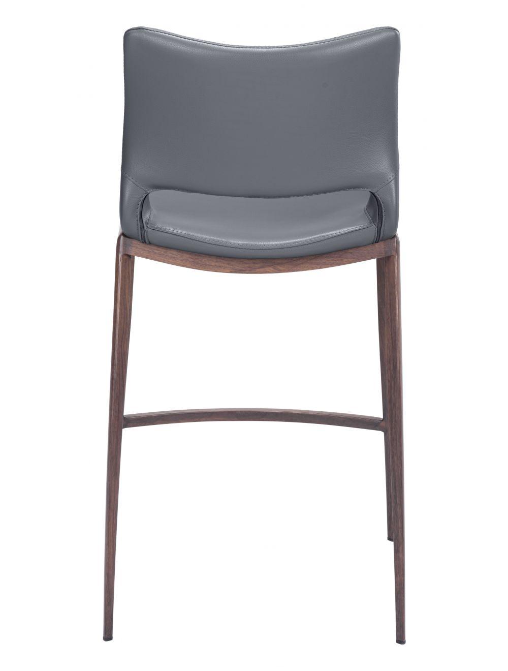 SwayLiving Ace Counter Chair (Set of 2) Dark Gray & Walnut BAR STOOLS + COUNTER STOOLS