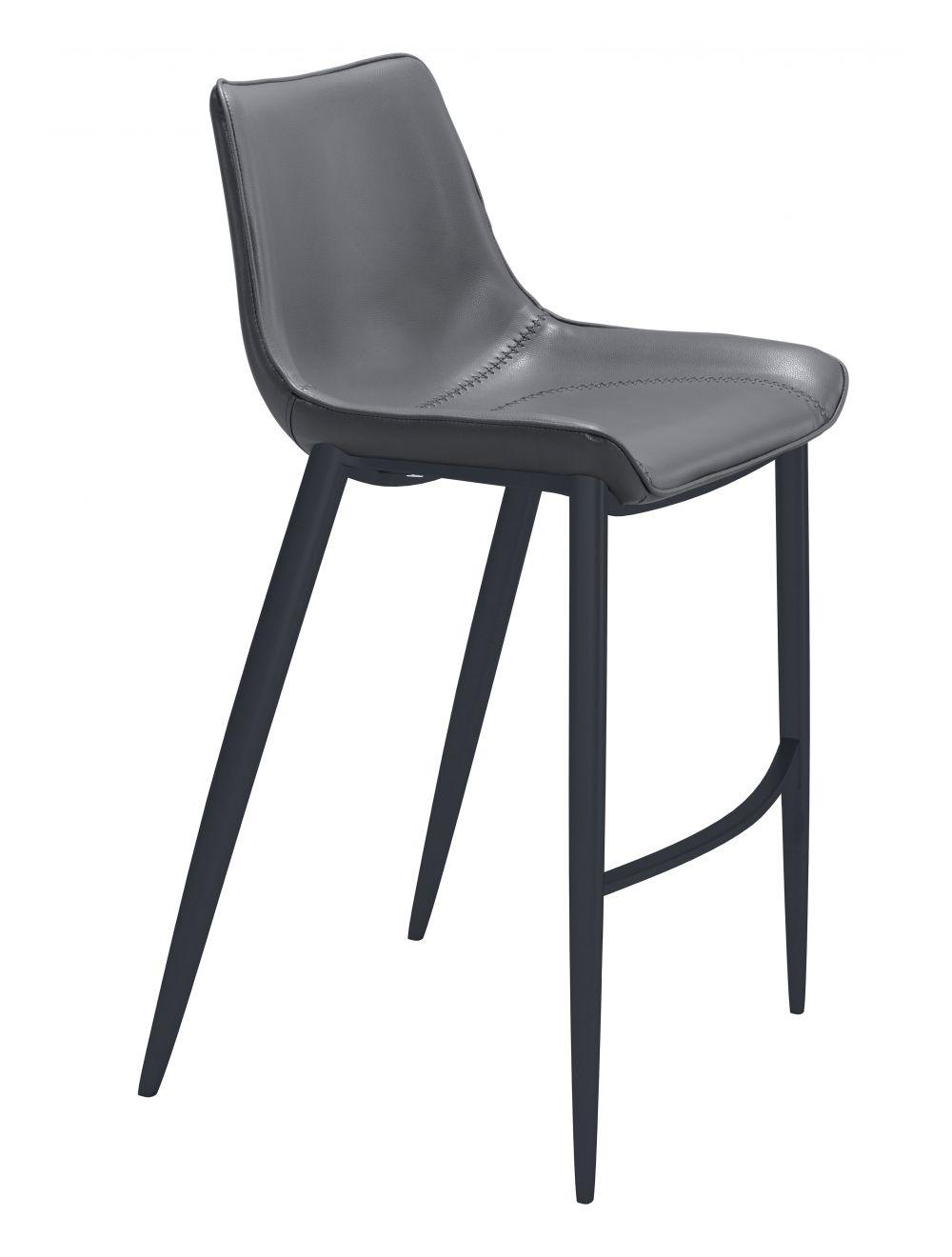 SwayLiving Magnus Bar Chair (Set of 2) Dark Gray & Black BAR STOOLS + COUNTER STOOLS
