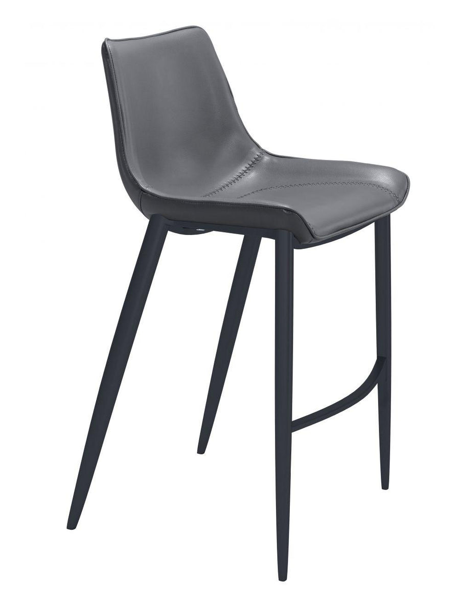 SwayLiving Magnus Bar Chair (Set of 2) Dark Gray & Black BAR STOOLS + COUNTER STOOLS