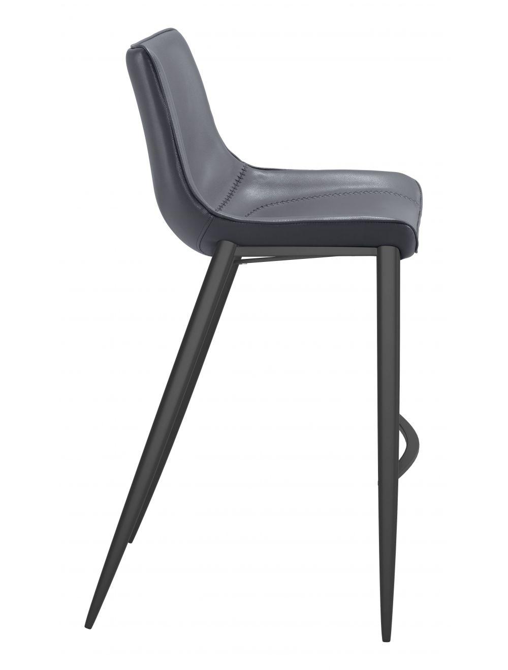 SwayLiving Magnus Bar Chair (Set of 2) Dark Gray & Black BAR STOOLS + COUNTER STOOLS