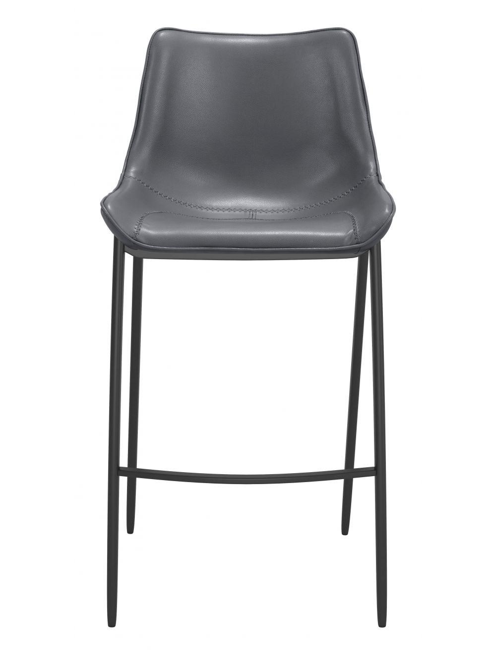 SwayLiving Magnus Bar Chair (Set of 2) Dark Gray & Black BAR STOOLS + COUNTER STOOLS