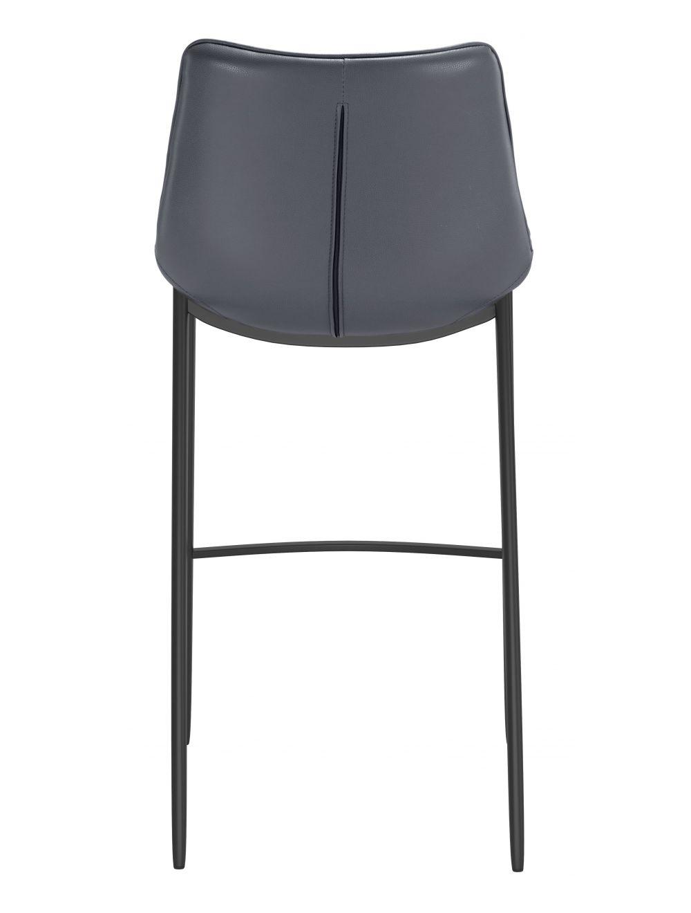 SwayLiving Magnus Bar Chair (Set of 2) Dark Gray & Black BAR STOOLS + COUNTER STOOLS
