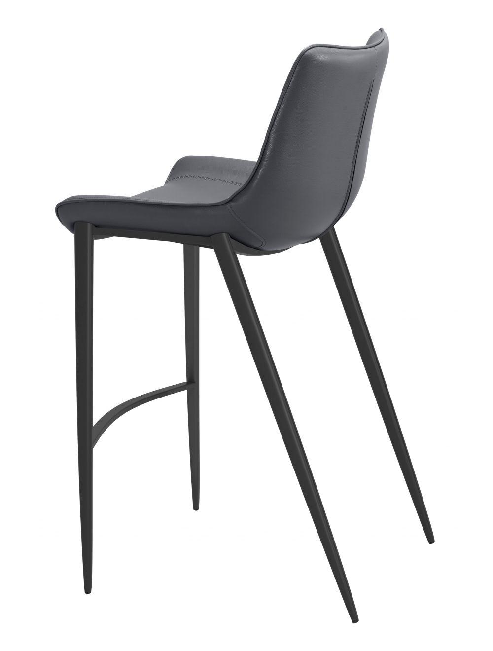 SwayLiving Magnus Bar Chair (Set of 2) Dark Gray & Black BAR STOOLS + COUNTER STOOLS