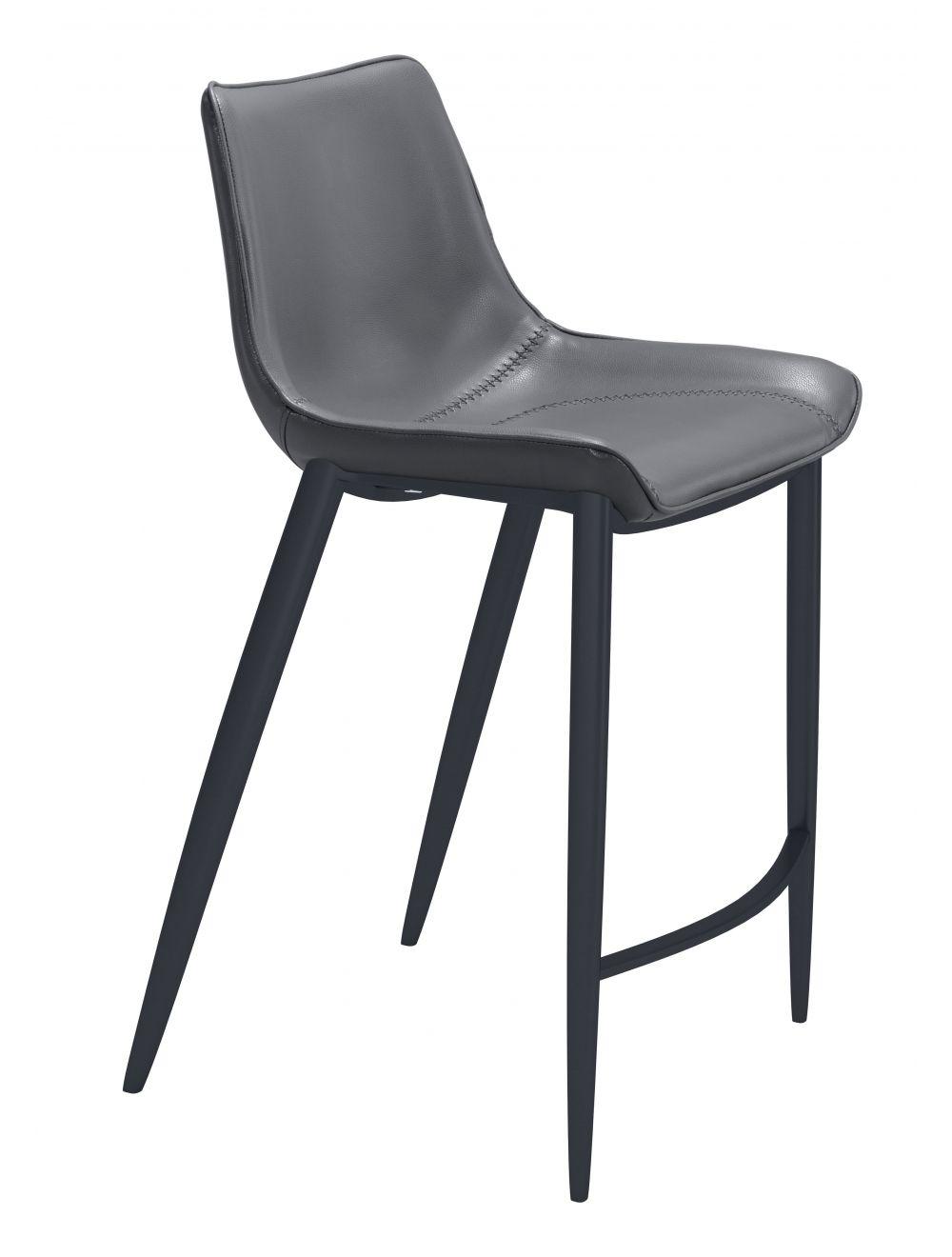 SwayLiving Magnus Counter Chair (Set of 2) Dark Gray & Black BAR STOOLS + COUNTER STOOLS