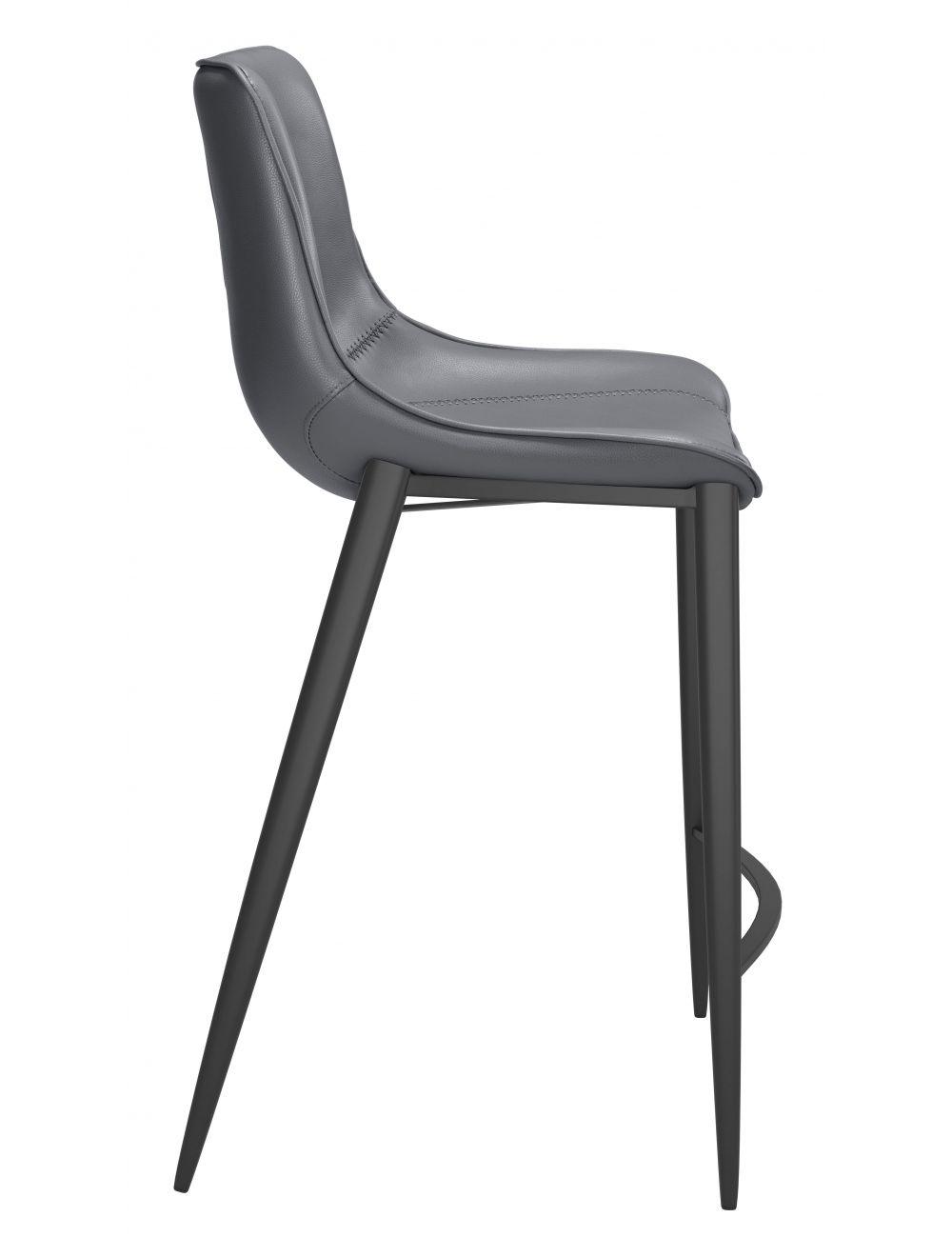 SwayLiving Magnus Counter Chair (Set of 2) Dark Gray & Black BAR STOOLS + COUNTER STOOLS