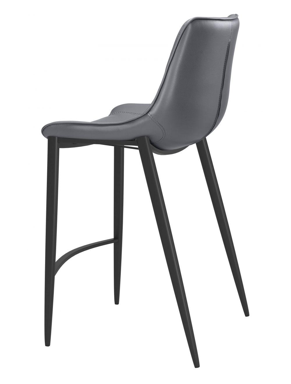 SwayLiving Magnus Counter Chair (Set of 2) Dark Gray & Black BAR STOOLS + COUNTER STOOLS