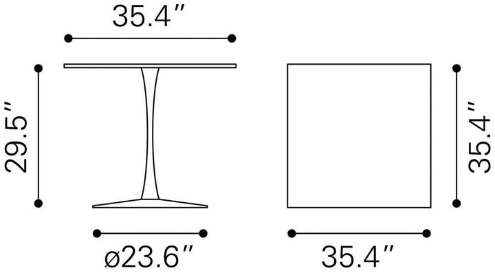 SwayLiving Molly Dg Table White DINING TABLES