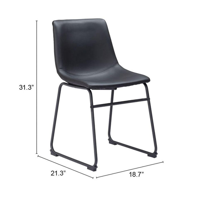 SwayLiving Smart Dg Chair (Set of 2) Black DINING CHAIRS